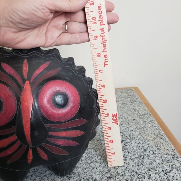 Vintage Max Kerlow? Sculpture Folk Art Mexican Pottery Owl Statue Figure. Heavy - Picture 6 of 8